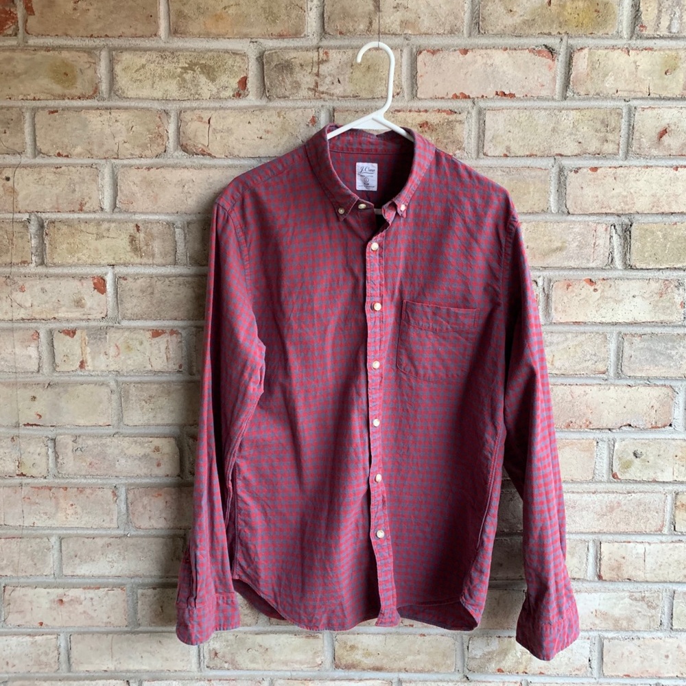 Men’s J.Crew Slim Plaid Button Down - Size L EUC